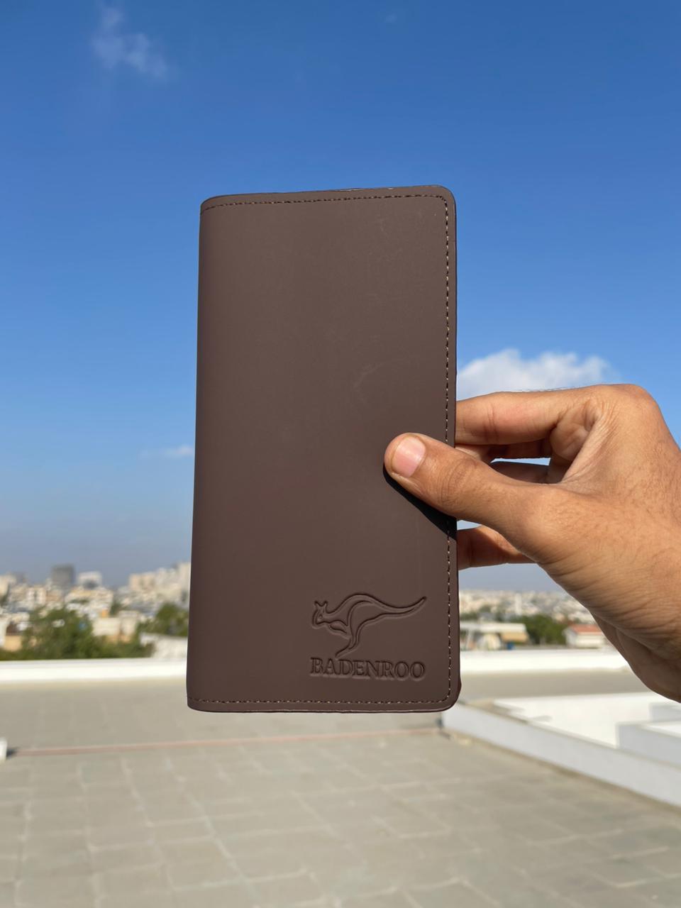 Men's long Premium Leather Wallet –  Eid Sale 🖤✨