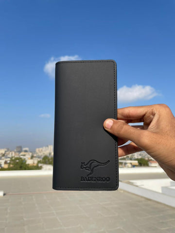 Men's long Premium Leather Wallet –  Eid Sale 🖤✨